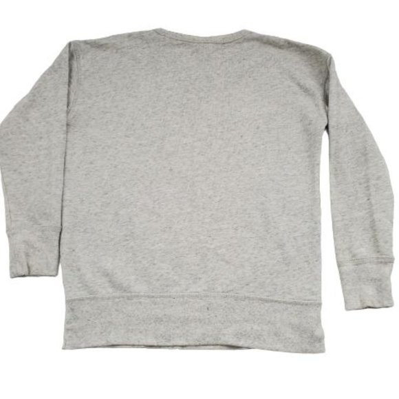 J. Crew Women's Heather Grey Vintage Metallic Triangles Pullover Sweatshirt XS - Picture 4 of 12